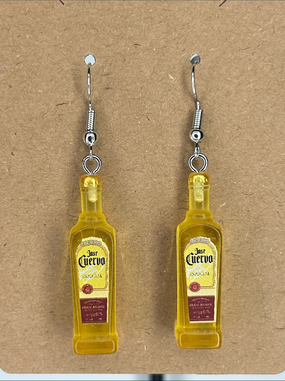 Jose Cuervo Yellow Bottle Dangle Earrings Fashion Jewelry